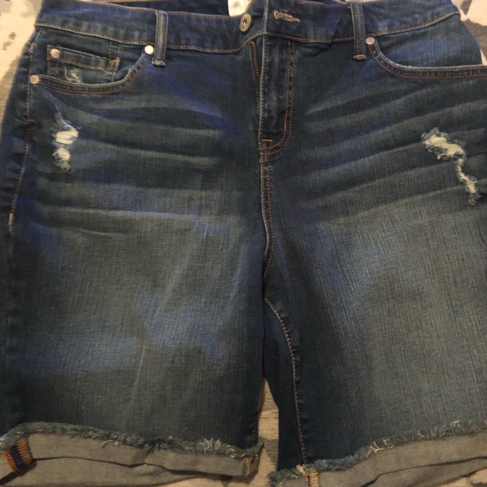 Blue shorts knee length. NWT